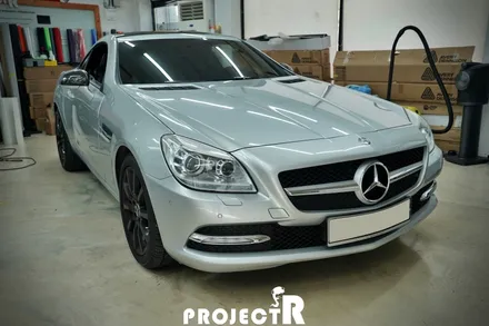 벤츠 SLK 350 전체 랩핑, 에이버리 사틴 바솔트 메탈릭  시공 in 부천 프로젝트알 / 부천 원미구 상동