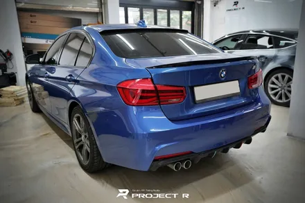 BMW 3시리즈 전체 랩핑, 에이버리 유광 화이트 시공, 부천 자동차랩핑 전문 프로젝트알 / 부천 원미구 상동