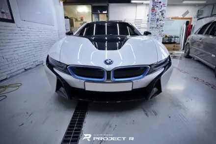 BMW i8 에이버리 사틴블랙 전체랩핑 시공, 부천 자동차랩핑 프로젝트알 / 부천 원미구 상동