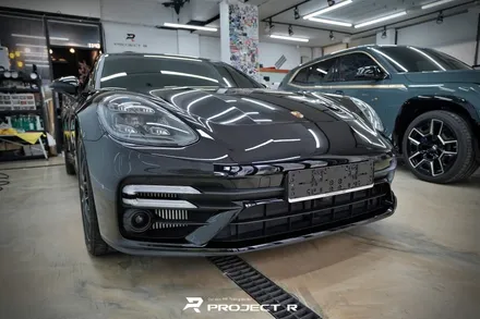 포르쉐 파나메라 사고수리 후 앞범퍼 울트라핏 PPF 재시공, 부천 프로젝트알 / 부천 원미구 상동