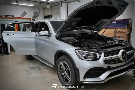 벤츠 GLC 300e 쿠페 전체 랩핑, 비닐프로그 고광택 루퍼스 레드, 부천랩핑 프로젝트알 / 부천 원미구 상동