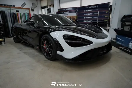 맥라렌 765LT 앞범퍼 사고, 울트라핏 블랙 PPF 재시공, 부천PPF 프로젝트알 / 부천 원미구 상동