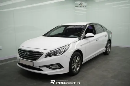 LF 소나타 전체 랩핑 후 3M 유광 화이트 사고 부분 랩핑 재시공, 부천 프로젝트알 / 부천 원미구 상동