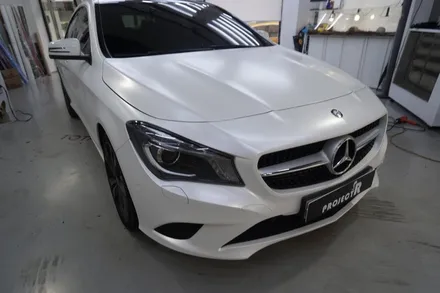 벤츠 CLA 200d 전체 랩핑, 에이버리 슈프림 사틴 화이트펄 시공기 by 인천 / 부천 원미구 상동