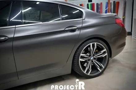 BMW 6시리즈 640d 전체 랩핑, 에이버리 사틴 바솔트 메탈릭 시공, 부천 자동차 랩핑은 프로젝트알~ / 부천 원미구 상동