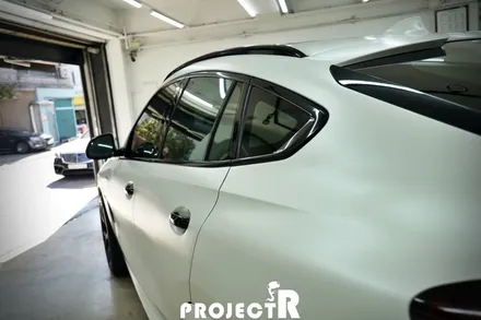BMW X6 에이버리 사틴 화이트펄 전체 랩핑, 크롬죽이기 / 부천랩핑 프로젝트알 / 부천 원미구 상동