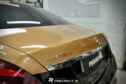 벤츠 S560 마이바흐 투톤 랩핑, 3M 유광 골드 메탈릭 시공, 부천랩핑 프로젝트알 / 부천 원미구 상동