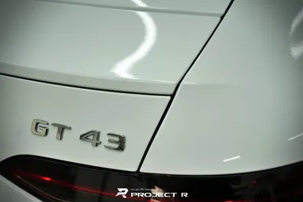 벤츠 AMG GT 4도어 에이버리 유광 화이트 전체 랩핑, 부천 자동차랩핑 프로젝트알 / 부천 원미구 상동