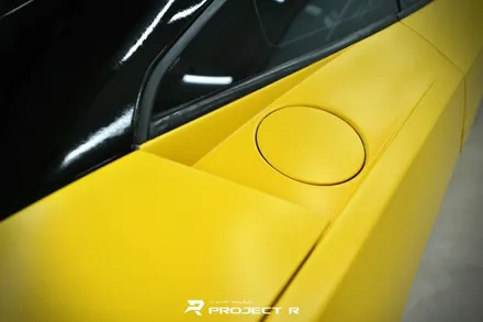 부천랩핑 프로젝트알 람보르기니 가야르도 투톤 전체 랩핑 시공, 에이버리 사틴 옐로우 & 3M2080 유광블랙 / 부천 원미구 상동