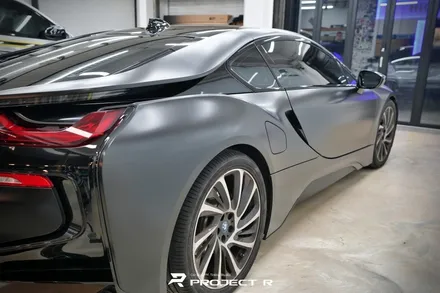 BMW i8 에이버리 사틴블랙 전체랩핑 시공, 부천 자동차랩핑 프로젝트알 / 부천 원미구 상동
