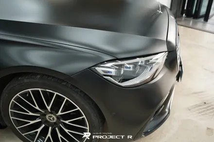 벤츠 S클래스 S500 비닐프로그 매트블랙 전체 랩핑 재시공, 부천 자동차래핑 프로젝트알 / 부천 원미구 상동