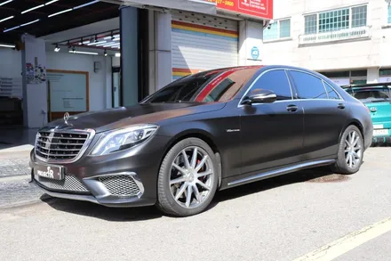 부천 랩핑전문점 벤츠 S63 AMG 전체랩핑 에이버리 사틴블랙 올래핑 후기~ / 부천 원미구 상동