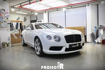 벤틀리 컨티넨탈 GT 3M1080 화이트골드스파클 전체 풀 랩핑 by 부천 상동 프로젝트R / 부천 원미구 상동