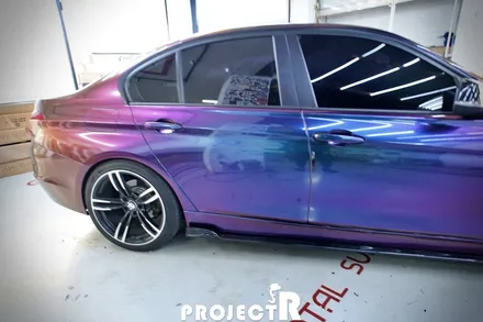 BMW 3시리즈 전체 랩핑, 에이버리 컬러플로우 러싱 립타이드 카멜레온 자동차 래핑 by 부천상동 프로젝트R / 부천 원미구 상동