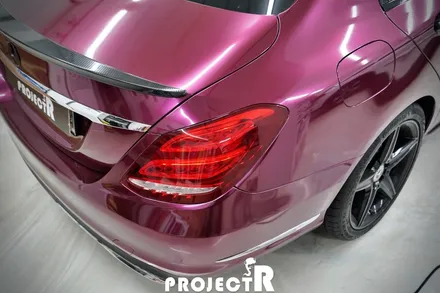 벤츠 C클래스 C220 전체 랩핑, 에이버리 펀 퍼플 메탈릭 자동차 래핑 by 프로젝트R / 부천 원미구 상동