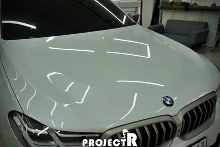 BMW 5시리즈 5GT 그릴 포인트 랩핑 크롬 죽이기 및 본넷 헤드라이트 PPF 보호필름 시공기 by 프로젝트알 / 부천 원미구 상동