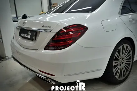 벤츠 S클래스 S560 에이버리 유광화이트 전체 랩핑, 드레스업 자동차 래핑 전문 부천 프로젝트알 / 부천 원미구 상동