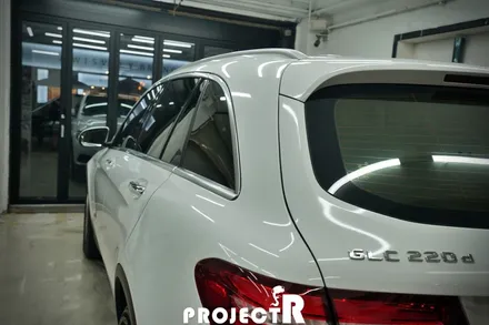 벤츠 GLC 220d 에이버리 유광 화이트 전체 랩핑, 인천 자동차 래핑 전문점 프로젝트R / 부천 원미구 상동