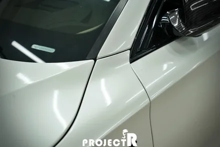 아우디 A8 에이버리 유광 화이트펄 전체 랩핑, 크롬 죽이기, 휠도색 in 부천 프로젝트알 / 부천 원미구 상동