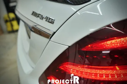 부천 랩핑 전문점, 벤츠 S63 AMG 에이버리 유광 화이트 전체 랩핑 in 프로젝트알 / 부천 원미구 상동