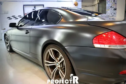 BMW 6시리즈 650i 사틴블랙 전체 랩핑, 실내 카본 자동차 랩핑 시공, 부천 프로젝트알 / 부천 원미구 상동