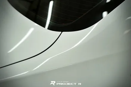 BMW 3시리즈 전체 랩핑, 에이버리 유광 화이트 시공, 부천 자동차랩핑 전문 프로젝트알 / 부천 원미구 상동