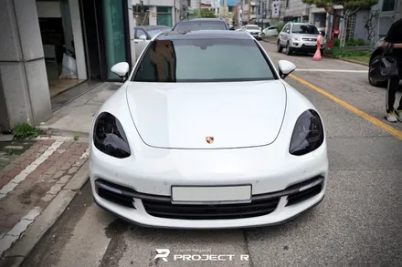 포르쉐 파나메라 펠트지 및 글라스틴트 선셋 열차단 썬팅, 헤드라이트 스모그 PPF, 부천 상동 프로젝트알 / 부천 원미구 상동
