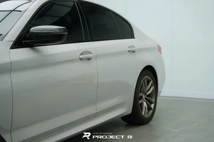 BMW 5시리즈 530i 전체 랩핑 재시공, 비닐프로그 고광택 게인스보로 그레이, 부천 프로젝트알 / 부천 원미구 상동