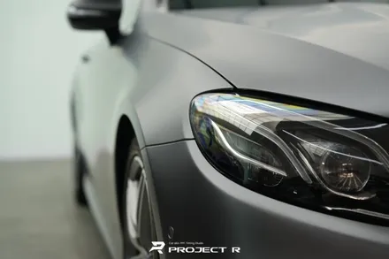 벤츠 E클래스 E450 카브리올레 전체 랩핑, 3M 사틴 다크그레이 시공, 부천 프로젝트알 / 부천 원미구 상동