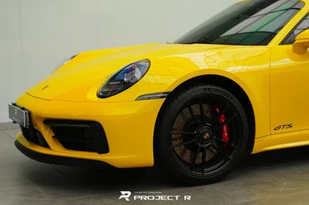 포르쉐 992 비닐프로그 레이싱 옐로우 전체 랩핑(911 카레라4 GTS), 부천 포르쉐 랩핑 전문 프로젝트알 / 부천 원미구 상동