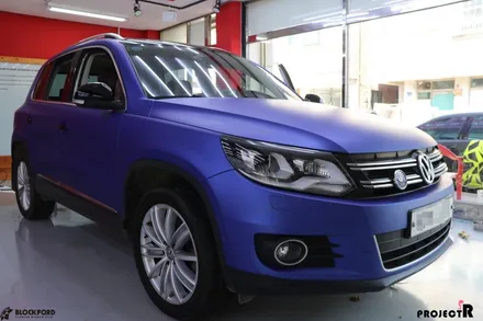 부천 랩핑잘하는곳! 폭스바겐 티구안 무광 블루 전체랩핑 후기! / 부천 원미구 상동