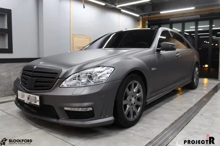 부천랩핑전문점 벤츠 w221 S500 3m-1080 m261 무광 그레이 전체랩핑후기 / 부천 원미구 상동