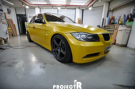 BMW 3시리즈 에이버리 사틴 사파리골드 전체 랩핑 재시공 by 부천 자동차래핑 프로젝트R / 부천 원미구 상동