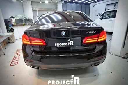 BMW 5시리즈 520d 전체 랩핑, 에이버리 유광블랙 자동차 래핑 by 인천 프로젝트알 / 부천 원미구 상동