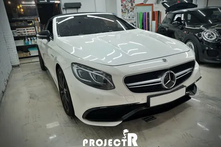 벤츠 S63 AMG 카브리올레 전체 랩핑, 에이버리 그레이 자동차 래핑 by 부천 프로젝트알 / 부천 원미구 상동