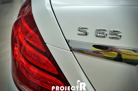 벤츠 S클래스 전체 랩핑, S65 AMG 에이버리 사틴 화이트펄 자동차 랩핑 by 부천 상동 프로젝트알 / 부천 원미구 상동