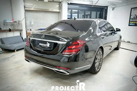 인천 벤츠 전체 랩핑, S클래스 S560 에이버리 유광 블랙 자동차 래핑 by 프로젝트알 / 부천 원미구 상동