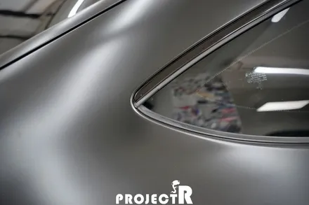 벤츠 AMG GT 전체 랩핑, 에이버리 사틴블랙 자동차 래핑, 부천랩핑 프로젝트알 / 부천 원미구 상동
