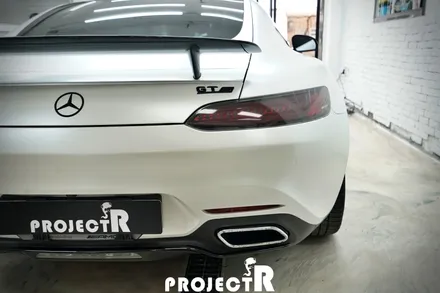 부천 랩핑 프로젝트알, 벤츠 AMG GT 에이버리 사틴 화이트 펄 전체 랩핑 / 부천 원미구 상동
