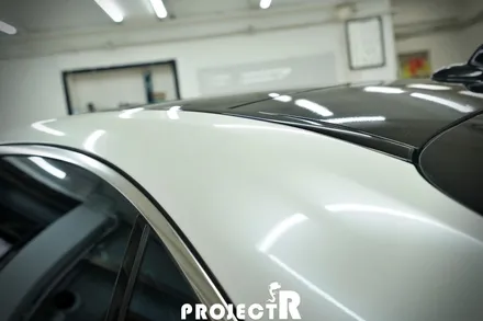 벤츠 S클래스 전체 랩핑, S63 AMG 유광 화이트 자동차 랩핑, 부천 상동 프로젝트알 / 부천 원미구 상동