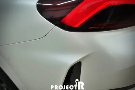 BMW X6 에이버리 사틴 화이트펄 전체 랩핑, 크롬죽이기 / 부천랩핑 프로젝트알 / 부천 원미구 상동