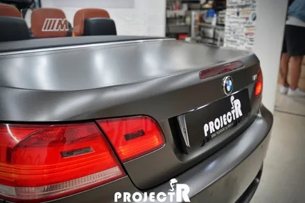 BMW 3시리즈 컨버터블 전체랩핑, 에이버리 사틴 바솔트 메탈릭 시공 in 부천랩핑 프로젝트알 / 부천 원미구 상동