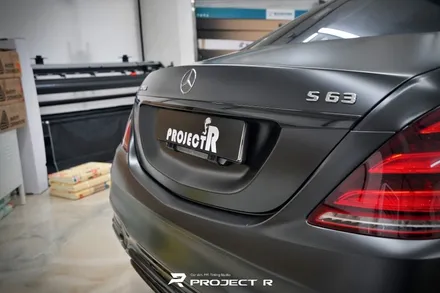 벤츠 S63 AMG 에이버리 사틴블랙 전체 랩핑, 크롬 죽이기 in 부천 상동 프로젝트알 / 부천 원미구 상동