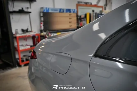 벤츠 S클래스 S400d 에이버리 락그레이 전체랩핑, 3M유광블랙 크롬 죽이기, 부천 프로젝트알 / 부천 원미구 상동