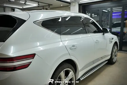 부천랩핑, 제네시스 GV80 비닐프로그 유광 화이트펄 전체 랩핑 시공 in 프로젝트알 / 부천 원미구 상동