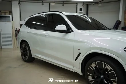 BMW iX3 전체 랩핑 비닐프로그 고광택 글로시 화이트 퍼플 시공 / 프로젝트알 / 부천 원미구 상동