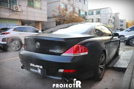 BMW e63 650i 에이버리 사틴블랙 전체 풀 랩핑 시공기 by 부평, 부천 랩핑 전문 프로젝트R / 부천 원미구 상동