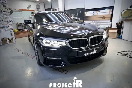BMW 5시리즈 520d 전체 랩핑, 에이버리 유광블랙 자동차 래핑 by 인천 프로젝트알 / 부천 원미구 상동