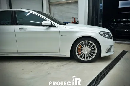 벤츠 S클래스 전체 랩핑, S65 AMG 에이버리 사틴 화이트펄 자동차 랩핑 by 부천 상동 프로젝트알 / 부천 원미구 상동