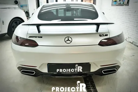 부천 랩핑 프로젝트알, 벤츠 AMG GT 에이버리 사틴 화이트 펄 전체 랩핑 / 부천 원미구 상동